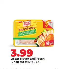 Hy-Vee Oscar Mayer Deli Fresh lunch meat offer