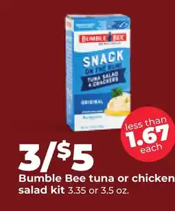 Hy-Vee Bumble Bee tuna or chicken salad kit offer