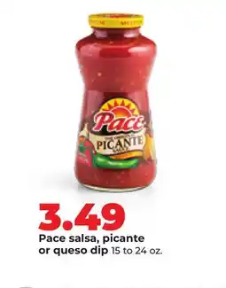 Hy-Vee Pace salsa, picante or queso dip offer