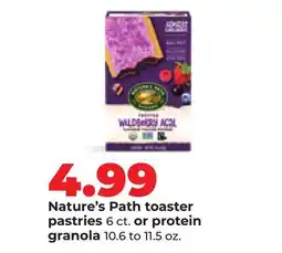 Hy-Vee Nature's Path toaster pastries 6 ct. or protein granola offer