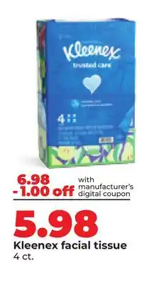 Hy-Vee Kleenex facial tissue offer