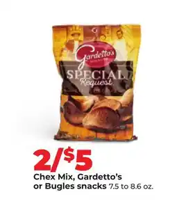 Hy-Vee Chex Mix, Gardetto's or Bugles snacks offer