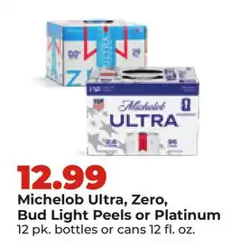 Hy-Vee Michelob Ultra, Zero, Bud Light Peels or Platinum offer