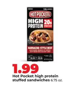 Hy-Vee Hot Pocket high protein stuffed sandwiches offer
