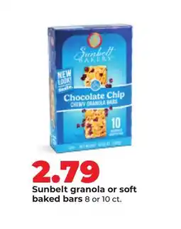 Hy-Vee Sunbelt granola or soft baked bars offer