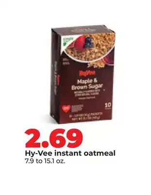 Hy-Vee Hy-Vee instant oatmeal offer