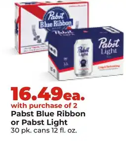 Hy-Vee Pabst Blue Ribbon or Pabst Light offer