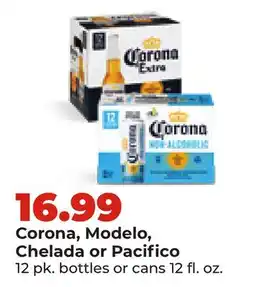Hy-Vee Corona, Modelo, Chelada or Pacifico offer