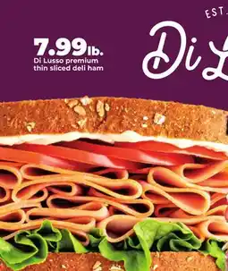 Hy-Vee Di Lusso premium thin sliced deli ham offer
