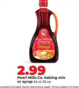Hy-Vee Pearl Mills Co. baking mix or syrup offer