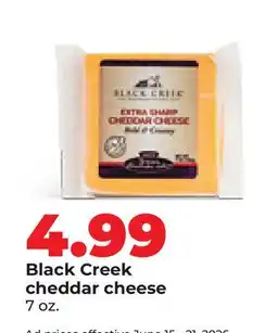 Hy-Vee Black Creek cheddar cheese offer