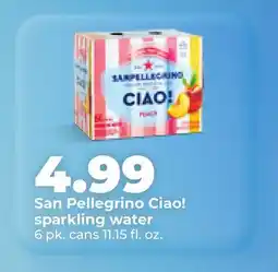 Hy-Vee San Pellegrino Ciao! sparkling water offer