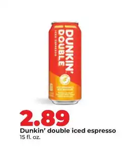 Hy-Vee Dunkin' double iced espresso offer