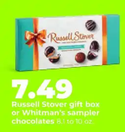 Hy-Vee Russell Stover gift box or Whitman's sampler chocolates offer