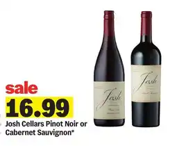 Meijer Josh Cellars Pinot Noir or Cabernet Sauvignon offer