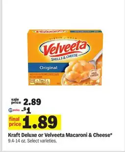 Meijer Kraft Deluxe or Velveeta Macaroni & Cheese offer