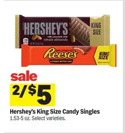 Meijer Hershey's King Size Candy Singles offer
