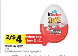 Meijer Kinder Joy Eggs offer