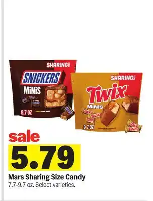 Meijer Mars Sharing Size Candy offer