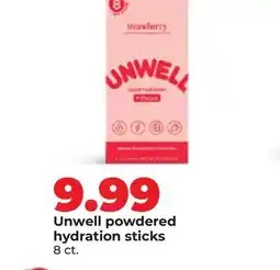 Hy-Vee Unwell powdered hydration sticks offer