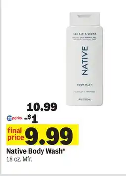 Meijer Native Body Wash offer