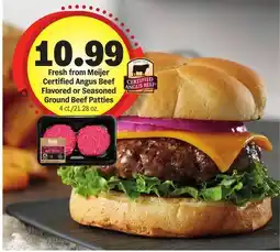 Meijer Fresh from Meijer Certified Angus Beef Flavored or Seasoned Ground Beef Patties offer
