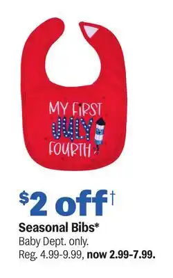 Meijer Seasonal Bibs offer