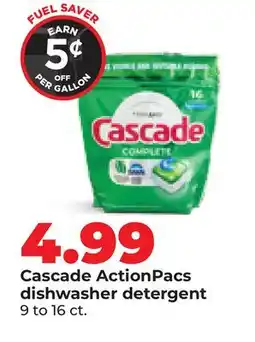 Hy-Vee Cascade ActionPacs dishwasher detergent offer