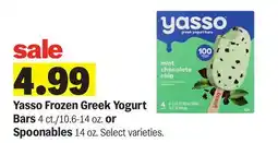 Meijer Yasso Frozen Greek Yogurt Bars 4 ct./10.6-14 oz. or Spoonables 14 oz offer