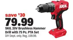 Meijer SKIL 20V Brushless Hammer Drill with 75 Pc. PTA Set offer