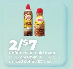 Hy-Vee Coffee mate cold foam offer