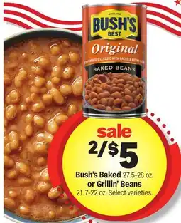 Meijer Bush's Baked 27.5-28 oz. or Grillin' Beans 21.7-22 oz offer