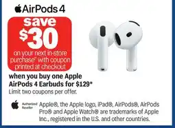 Meijer Apple AirPods 4 Earbuds offer