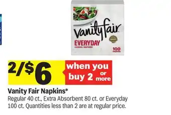 Meijer Vanity Fair Napkins offer
