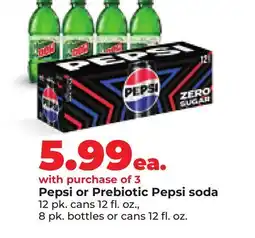 Hy-Vee Pepsi or Prebiotic Pepsi soda offer
