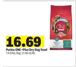 Meijer Purina ONE +Plus Dry Dog Food offer