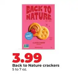 Hy-Vee Back to Nature crackers offer