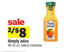 Meijer Simply Juice offer