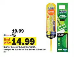 Meijer Swiffer Sweeper Deluxe Starter Kit, Sweeper XL Starter Kit or 6' Duster Starter Kit offer