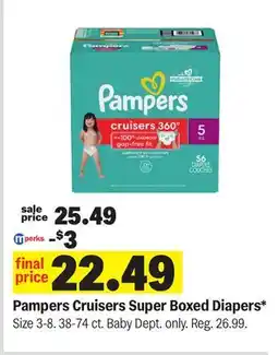 Meijer Pampers Cruisers Super Boxed Diapers offer