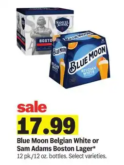 Meijer Blue Moon Belgian White or Sam Adams Boston Lager offer