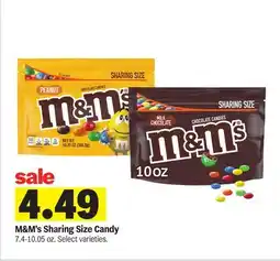 Meijer M&M'S Sharing Size Candy offer