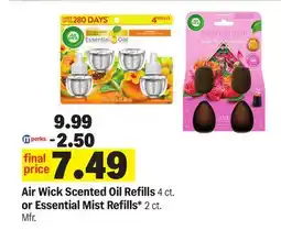 Meijer Air Wick Scented Oil Refills 4 ct. or Essential Mist Refills* 2 ct offer