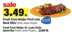 Meijer Fresh from Meijer Pork Loin Back Ribs offer