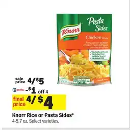 Meijer Knorr Rice or Pasta Sides offer