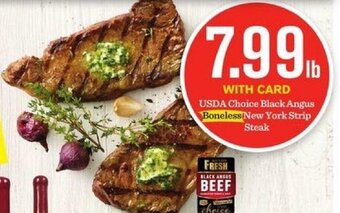 Mariano's USDA Choice Black Angus Boneless New York Strip Steak offer
