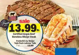 Meijer Certified Angus Beef Boneless Ribeye Steak offer