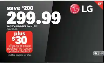LG 55 4K UHD HDR Smart TV