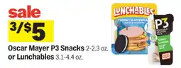 Meijer Oscar Mayer P3 Snacks or Lunchables offer