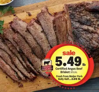 Meijer Certified Angus Beef Brisket offer